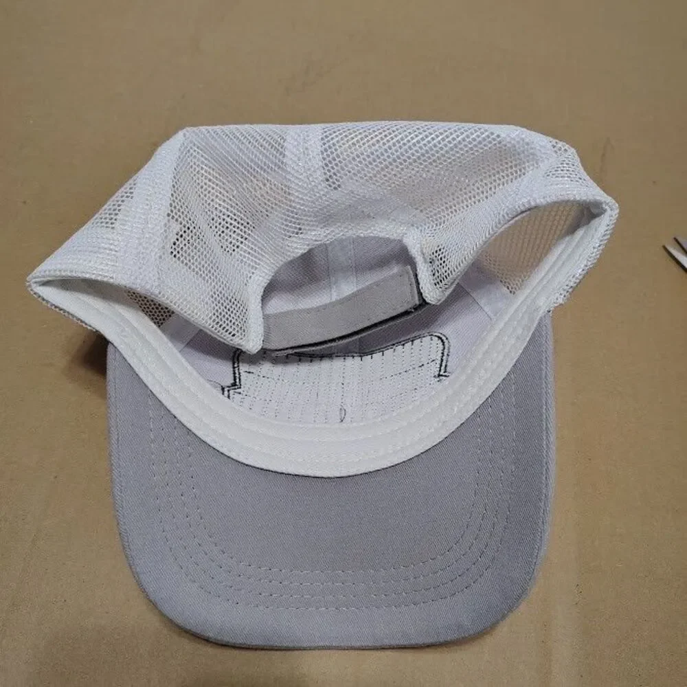 NEW TSC Tractor Supply Co Gray & White Baseball Cap Tag Adjustable Hook & Loop